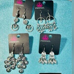 Earrings Bundle 4 Pairs of Rhinestone Paparazzi Earrings NWT, offers welcomed!